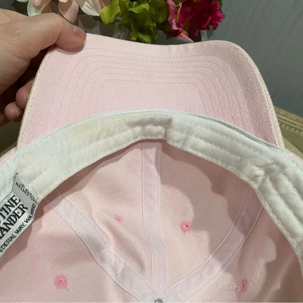 Christine Alexander High Maintenance Rhinestone Cap Pale Pink Strap Back OSFA